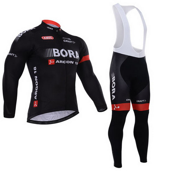 2015 Maillot Bora Tirantes Mangas Largas Negro